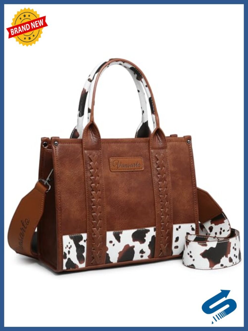 Vegan Leather Tote Bag for Women Top Handle Satchel Purse Boho Shoulder Handbag